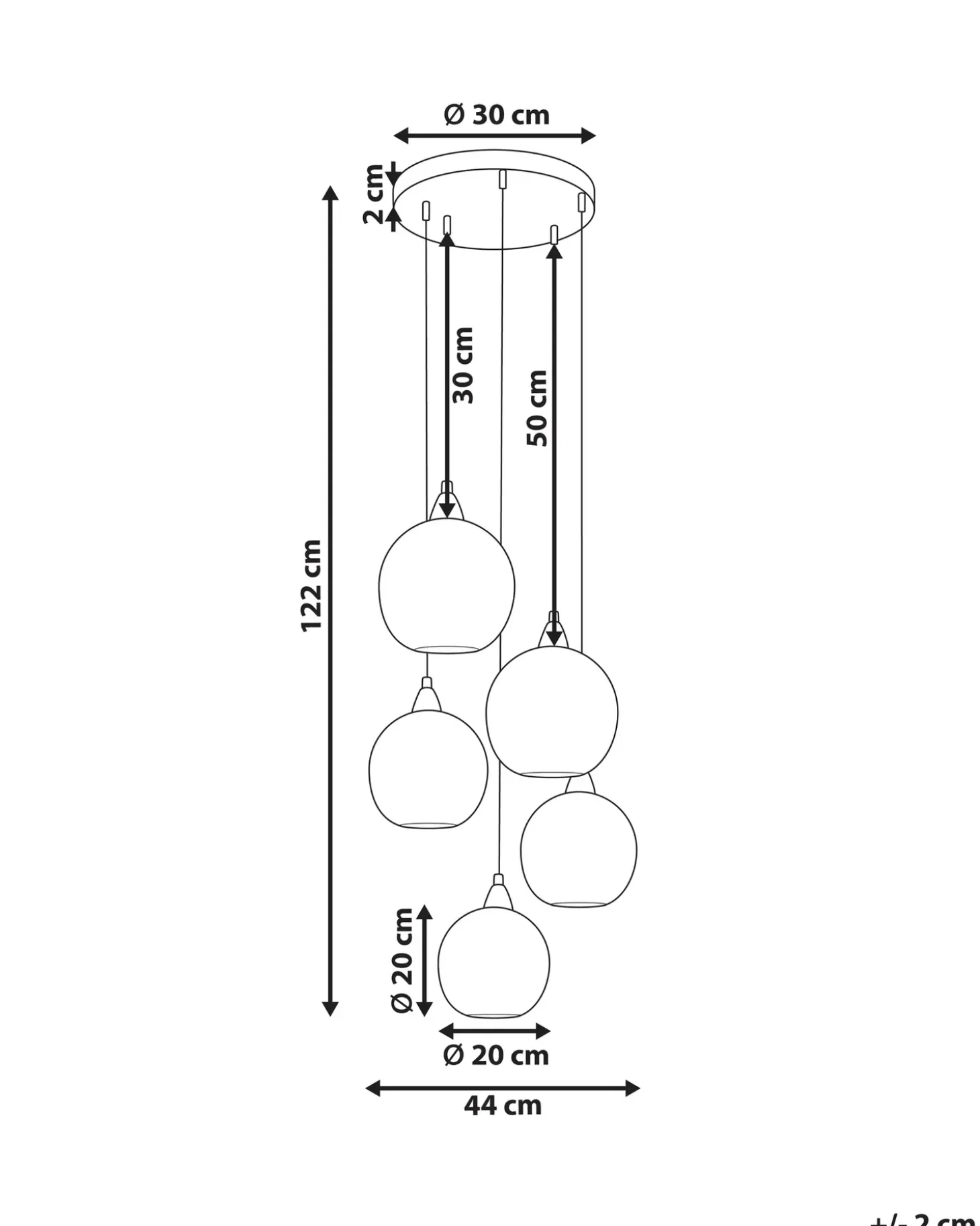 Loftlampe PABELLON Glas Blå