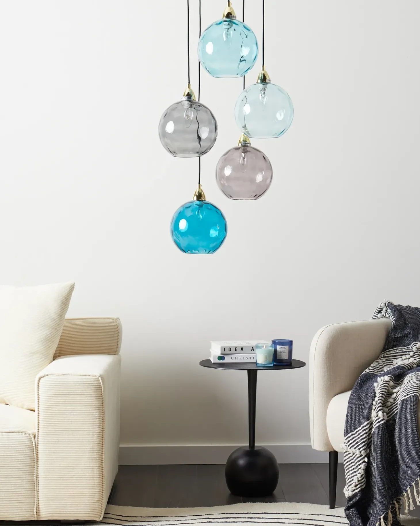 Loftlampe PABELLON Glas Blå