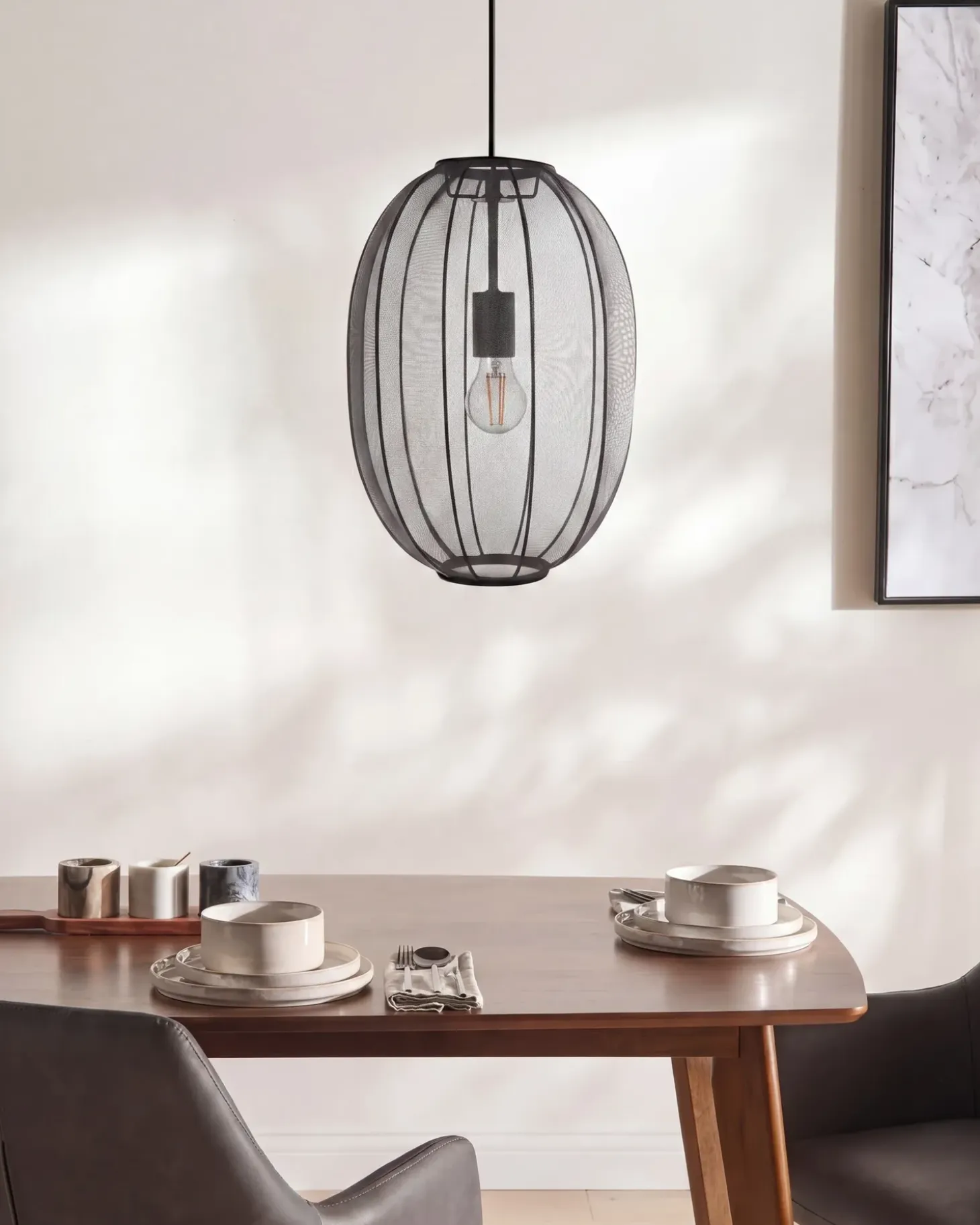 Loftlampe PADAMO Sort