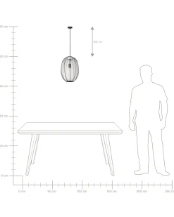 Loftlampe PADAMO Sort
