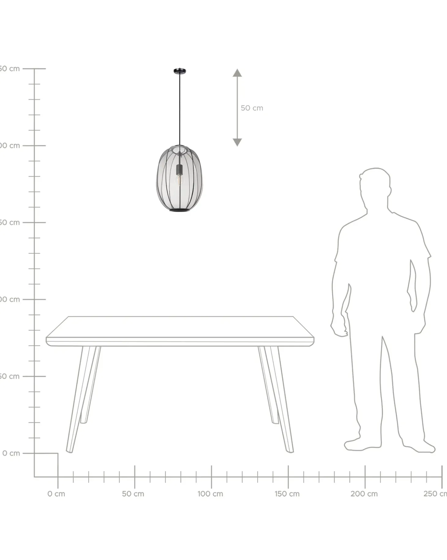 Loftlampe PADAMO Sort