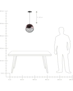 Loftlampe PADMA Metal Kobber