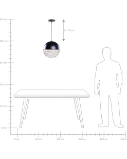 Loftlampe PADMA Metal Sort