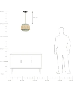 Loftlampe PALBRA Papir Naturlig