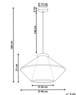 Loftlampe PALMETTO Bomuld Beige
