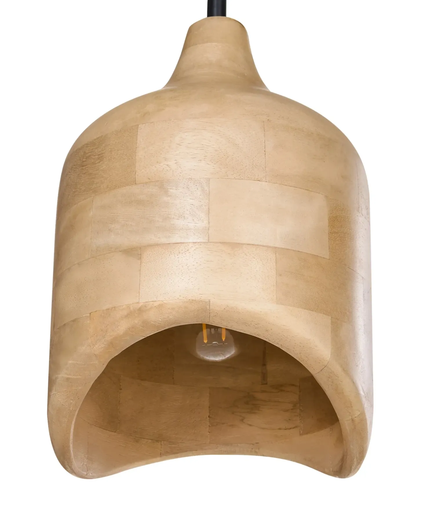 Loftlampe PANDU Mangotræ Lysebrun