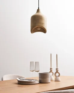 Loftlampe PANDU Mangotræ Lysebrun