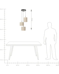 Loftlampe PARGUAZA Hør Lys Beige