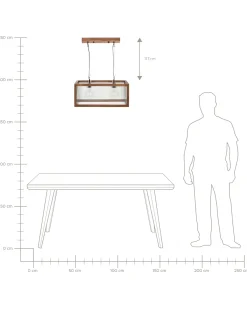 Loftlampe PENNA Mangotræ Brun