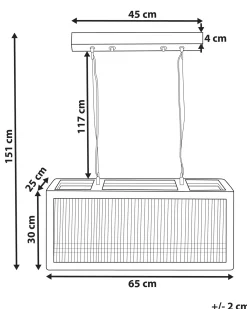 Loftlampe PENNA Mangotræ Brun