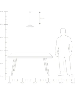 Loftlampe PORONGOS Papmaché Hvid