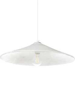 Loftlampe PORONGOS Papmaché Hvid