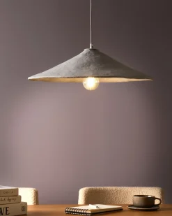 Loftlampe PORONGOS Papmaché Hvid