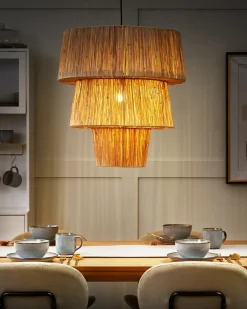 Loftlampe PREMAT Flet Naturlig