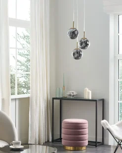 Loftlampe RALFES Glas Messing