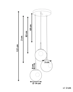 Loftlampe RALFES Glas Messing
