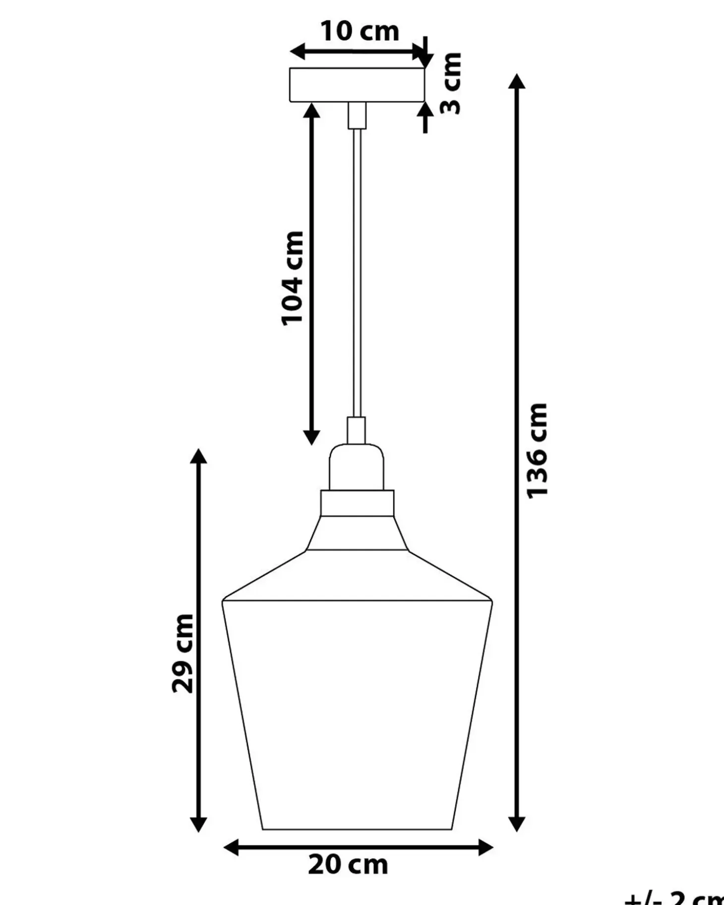 Loftlampe SANTON Glas Guld