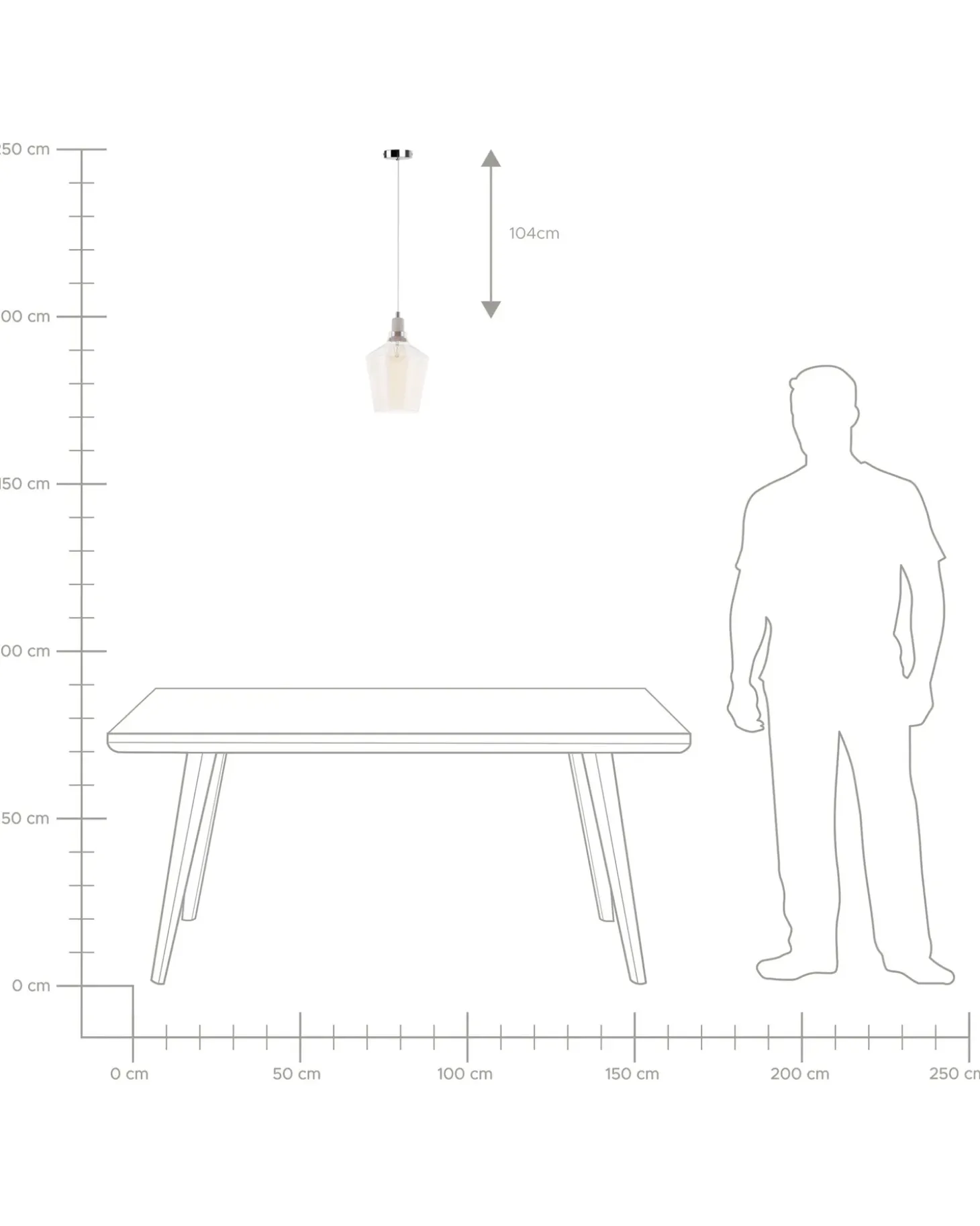 Loftlampe SANTON Glas Guld
