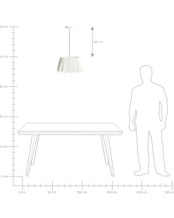 Loftlampe SEBAKWE papirreb Lys Beige