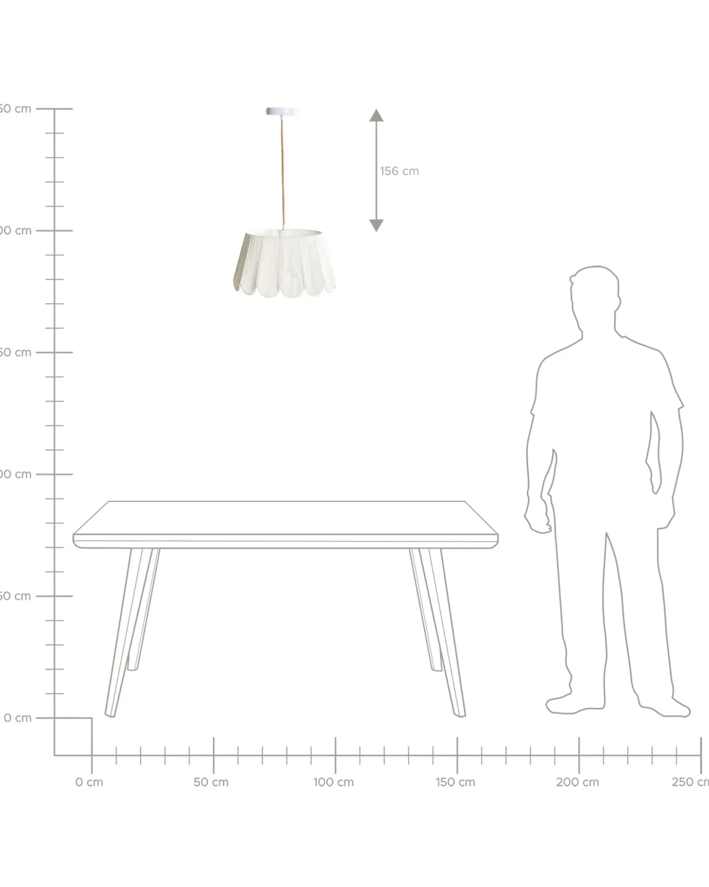 Loftlampe SEBAKWE papirreb Lys Beige