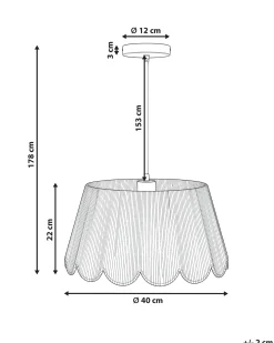 Loftlampe SEBAKWE papirreb Lys Beige