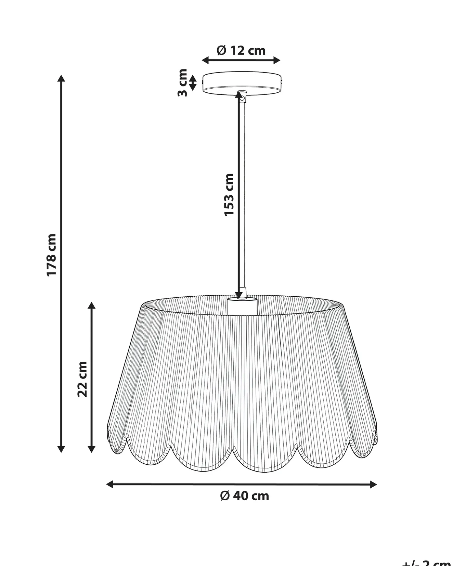 Loftlampe SEBAKWE papirreb Lys Beige