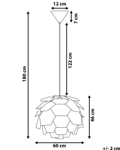 Loftlampe SEGRE L Sort