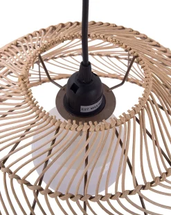 Loftlampe SELENGE Rattan Lysebrun