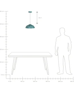 Loftlampe SENIA Metal Turkis
