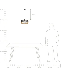 Loftlampe SOUS Brun/sort