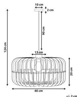 Loftlampe SOUS Brun/sort