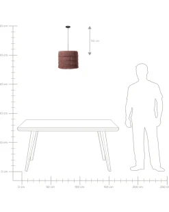 Loftlampe SUAPURE Lyserød
