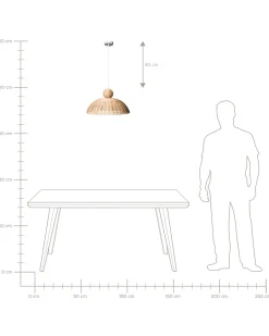 Loftlampe SUERTE Rattan Naturlig