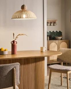 Loftlampe SUERTE Rattan Naturlig