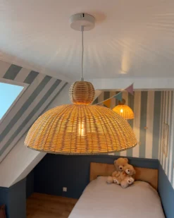 Loftlampe SUERTE Rattan Naturlig
