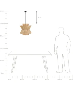 Loftlampe TELAMBA Flet Naturlig