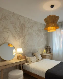 Loftlampe TELAMBA Flet Naturlig