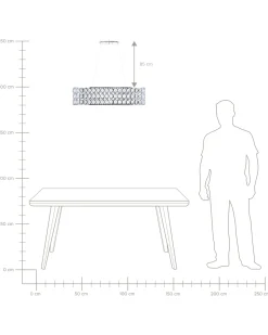 Loftlampe TENNA Metal Sølv