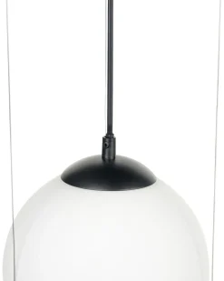 Loftlampe TOBINS Glas Sort