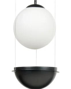 Loftlampe TOBINS Glas Sort
