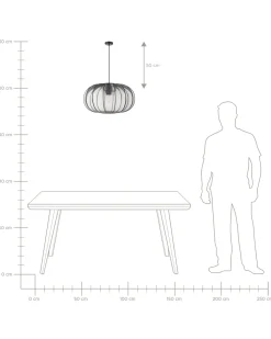 Loftlampe TOCUYO Sort