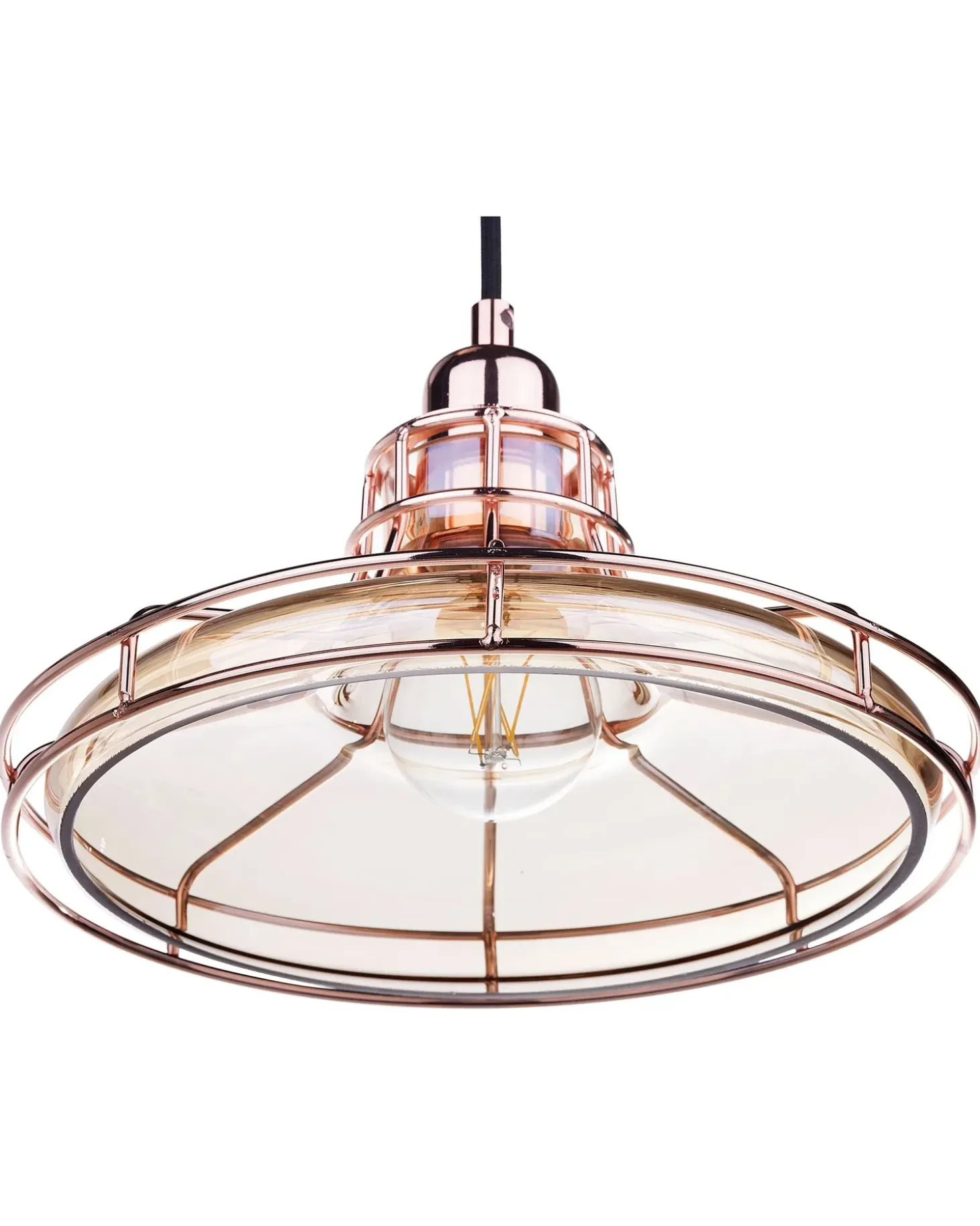 Loftlampe TORRE Glas Kobber