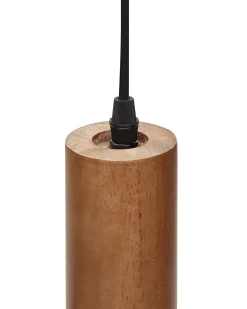 Loftlampe TUTAKI Egetræ Sort
