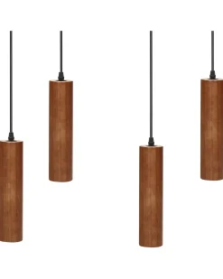 Loftlampe TUTAKI Egetræ Sort