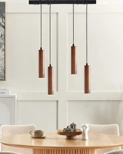 Loftlampe TUTAKI Egetræ Sort