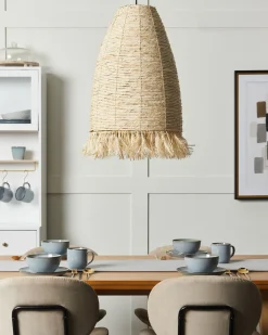 Loftlampe TUTONG Flet Naturlig