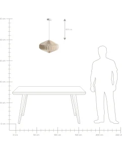 Loftlampe VISMAN Bomuld Beige