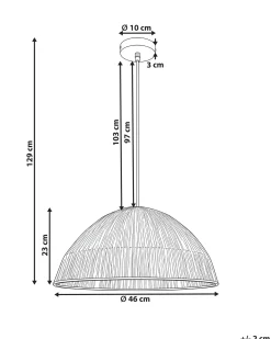 Loftlampe WERU Flet Naturlig
