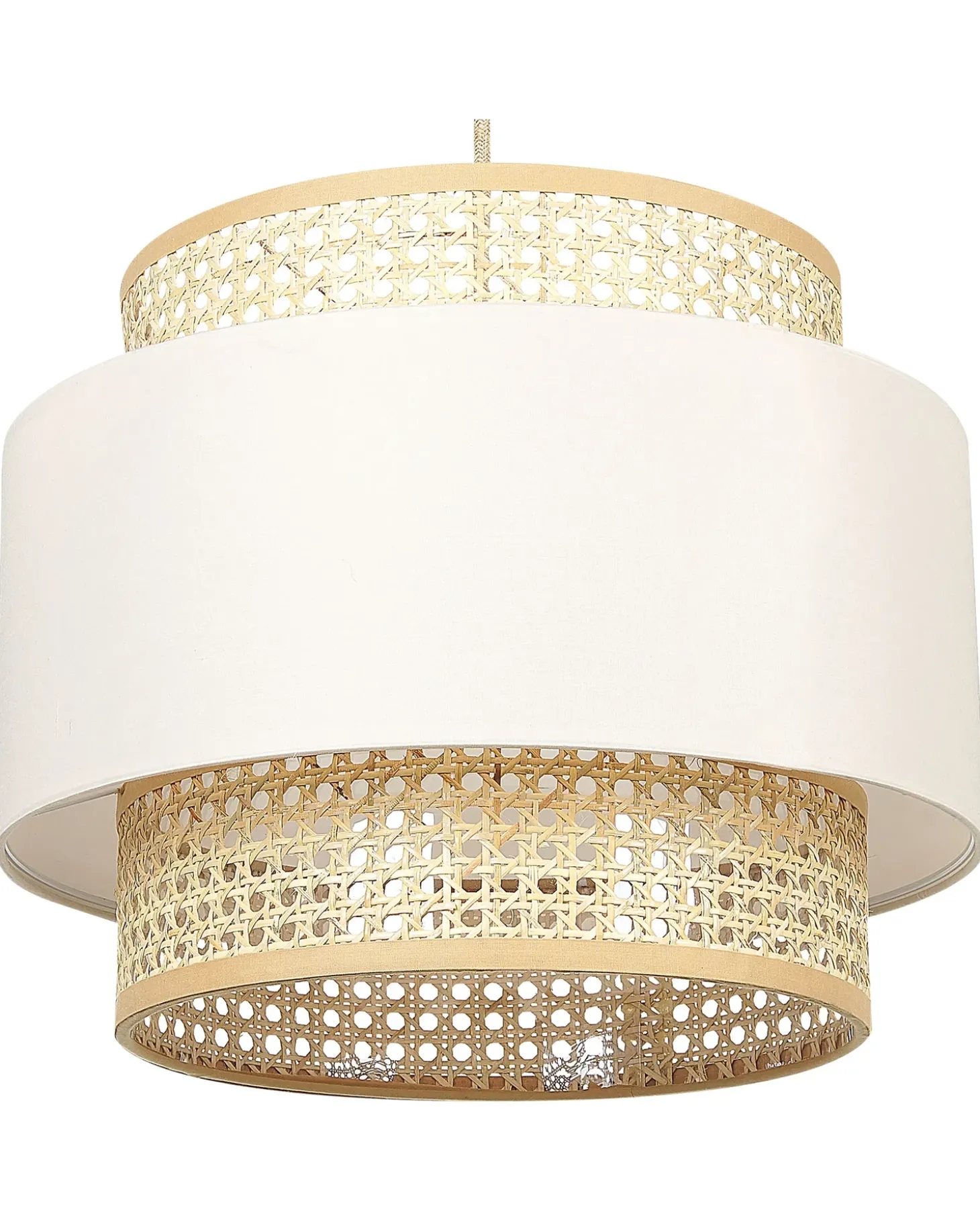 Loftlampe YUMURI Rattan Lys Beige