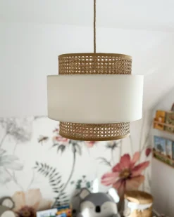 Loftlampe YUMURI Rattan Lys Beige